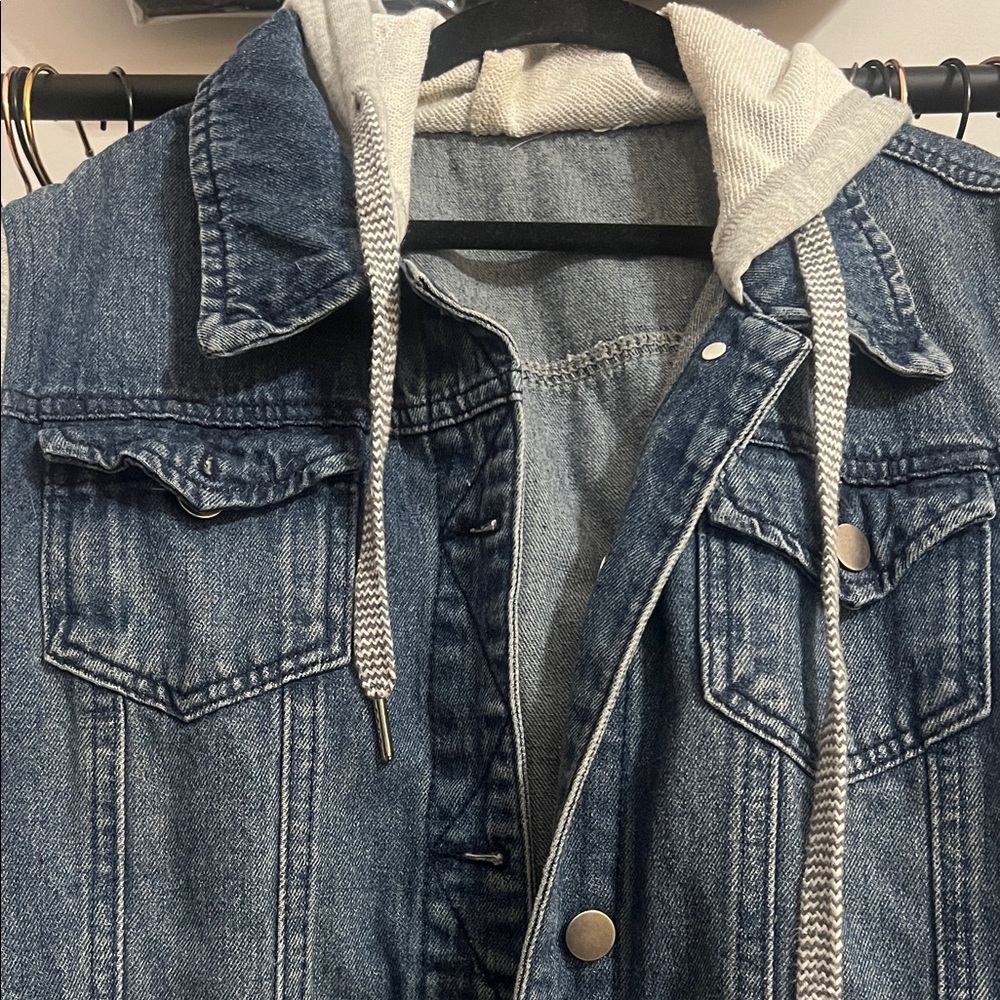 Denim and Gray Kids Jacket - Picture 2 of 4